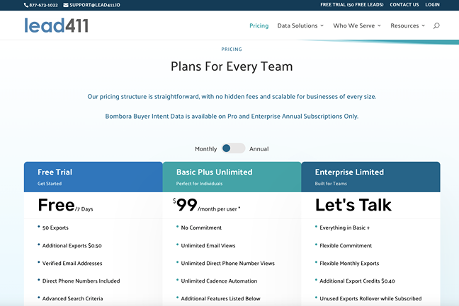 lead411 pricing